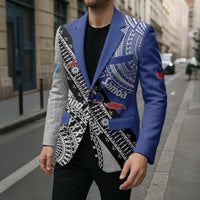 Fiji an Samoa Rugby Custom Blazer Flying Fijians Manu Samoa Together Pacific LT14 - Polynesian Pride