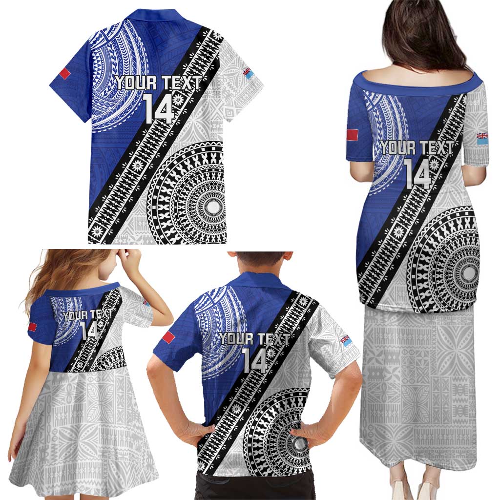 Fiji an Samoa Rugby Custom Family Matching Puletasi and Hawaiian Shirt Flying Fijians Manu Samoa Together Pacific LT14 - Polynesian Pride