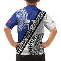 Fiji an Samoa Rugby Custom Family Matching Summer Maxi Dress and Hawaiian Shirt Flying Fijians Manu Samoa Together Pacific LT14 - Polynesian Pride