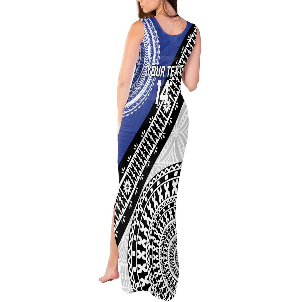 Fiji an Samoa Rugby Custom Tank Maxi Dress Flying Fijians Manu Samoa Together Pacific - Polynesian Pride