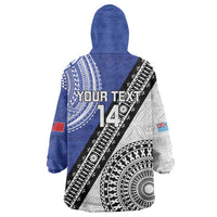 Fiji an Samoa Rugby Custom Wearable Blanket Hoodie Flying Fijians Manu Samoa Together Pacific - Polynesian Pride
