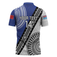 Fiji an Samoa Rugby Custom Zipper Polo Shirt Flying Fijians Manu Samoa Together Pacific - Polynesian Pride