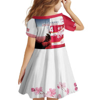 USA and Japan Rugby Custom Family Matching Off The Shoulder Long Sleeve Dress and Hawaiian Shirt Eagles Brave Blossoms Together Pacific LT14 - Polynesian Pride