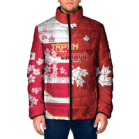 Canada and Japan Rugby Custom Padded Jacket Canucks Brave Blossoms Together Pacific - Polynesian Pride
