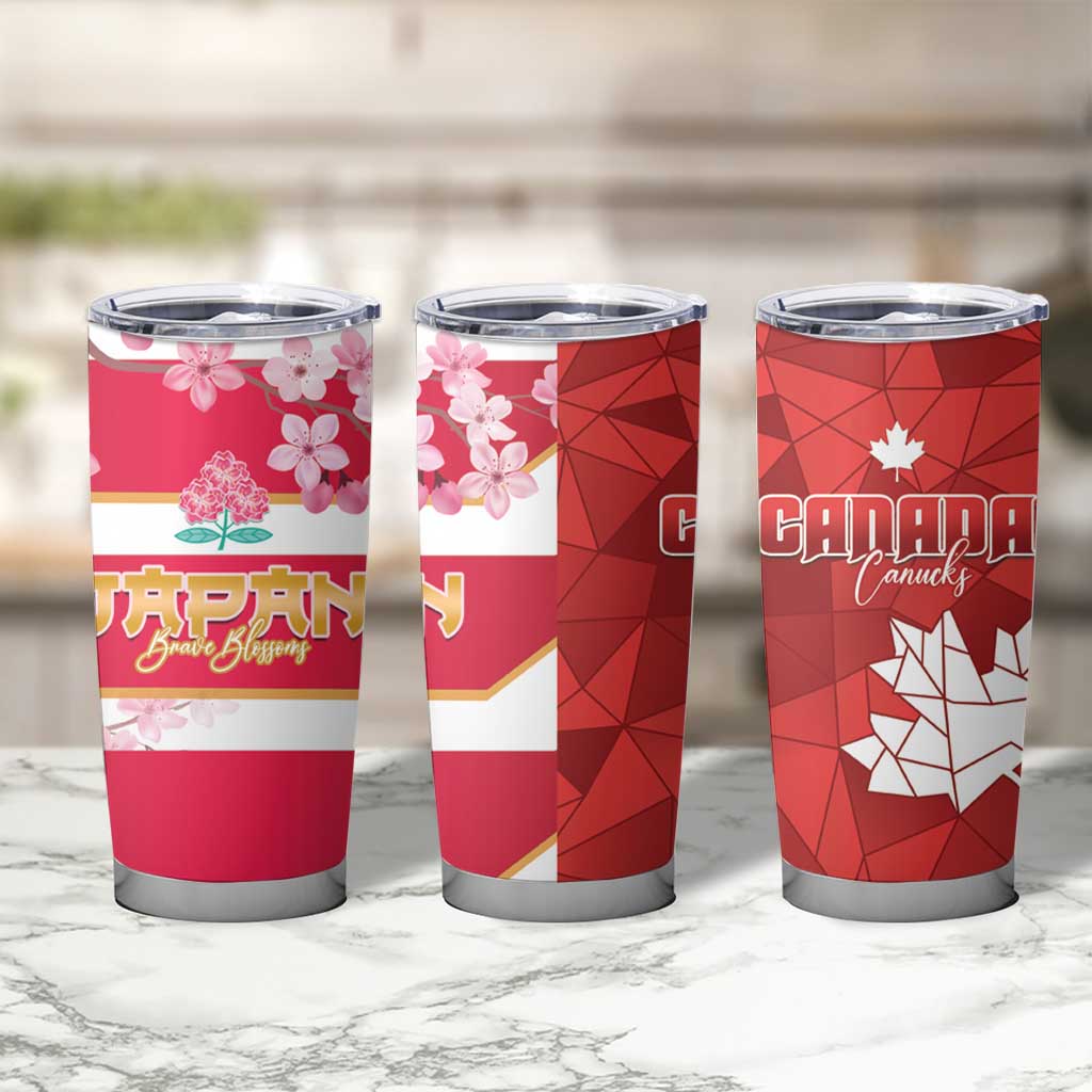 Canada and Japan Rugby Tumbler Cup Canucks Brave Blossoms Together Pacific - Polynesian Pride