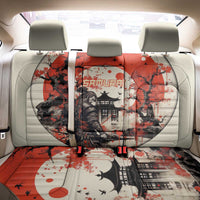 Samurai Warrior Japan Back Car Seat Cover Red-blossomed Tree Classic Japanese Stylized LT14 - Polynesian Pride