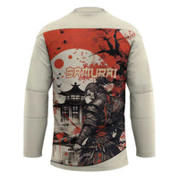 Samurai Warrior Japan Hockey Jersey Red-blossomed Tree Classic Japanese Stylized LT14 - Polynesian Pride