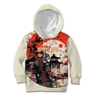 Samurai Warrior Japan Kid Hoodie Red-blossomed Tree Classic Japanese Stylized LT14 Hoodie Red - Polynesian Pride