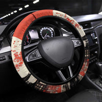 Samurai Warrior Japan Steering Wheel Cover Red-blossomed Tree Classic Japanese Stylized LT14 Universal Fit Red - Polynesian Pride