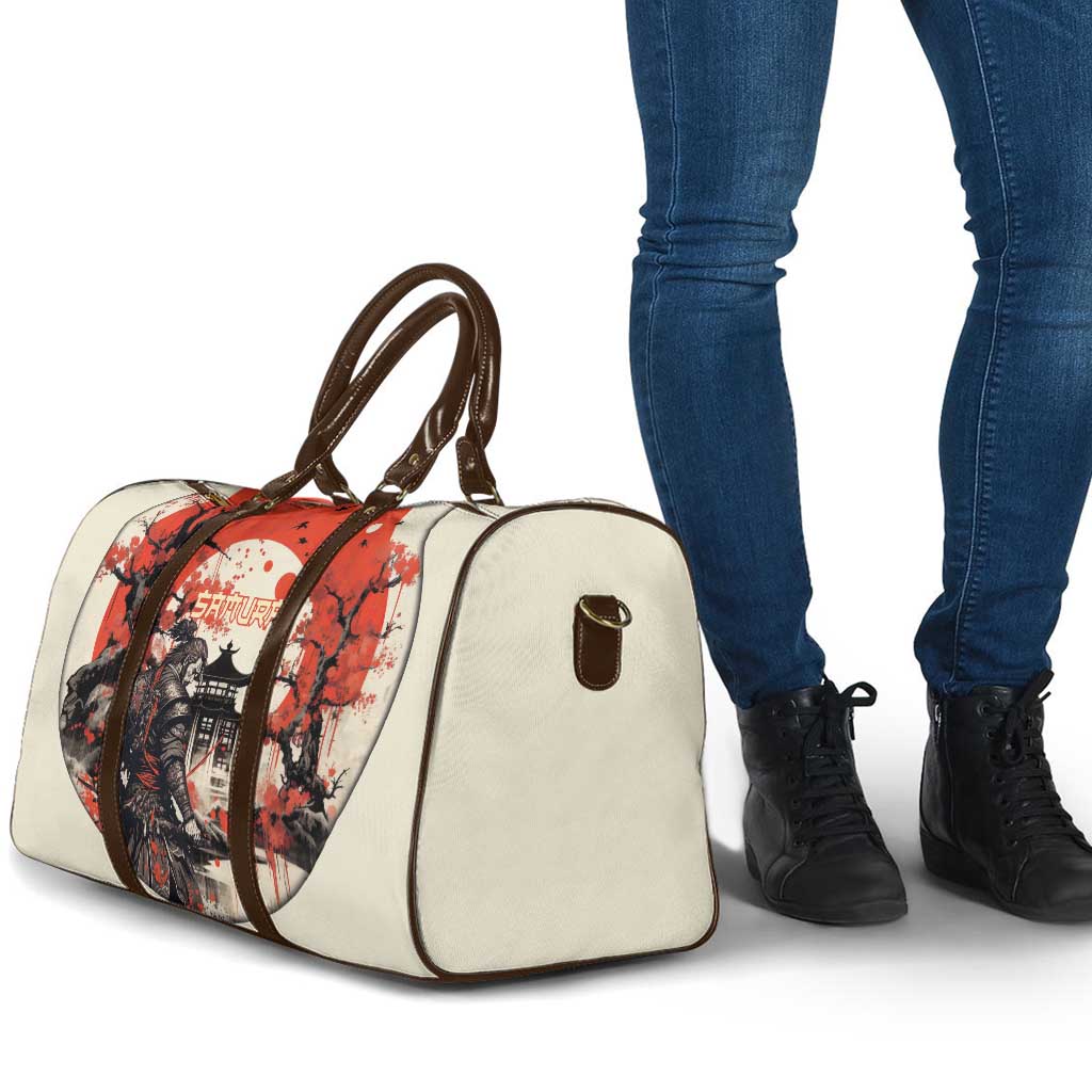 Samurai Warrior Japan Travel Bag Red-blossomed Tree Classic Japanese Stylized LT14 - Polynesian Pride