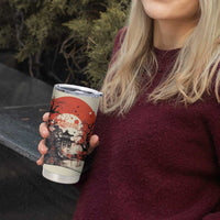 Samurai Warrior Japan Tumbler Cup Red-blossomed Tree Classic Japanese Stylized LT14 - Polynesian Pride