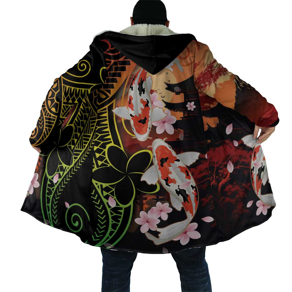 Hawaiian and Japanese Cloak Koi Fish With Kanaka Polynesian Tattoo - Polynesian Pride