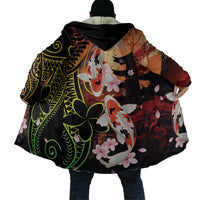 Hawaiian and Japanese Cloak Koi Fish With Kanaka Polynesian Tattoo - Polynesian Pride