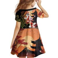 Hawaiian and Japanese Family Matching Tank Maxi Dress and Hawaiian Shirt Koi Fish With Kanaka Polynesian Tattoo LT14 - Polynesian Pride