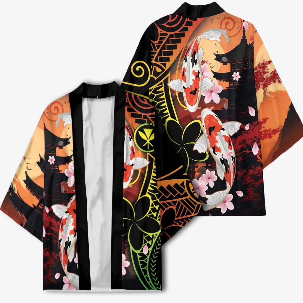 Hawaiian and Japanese Kimono Koi Fish With Kanaka Polynesian Tattoo - Polynesian Pride