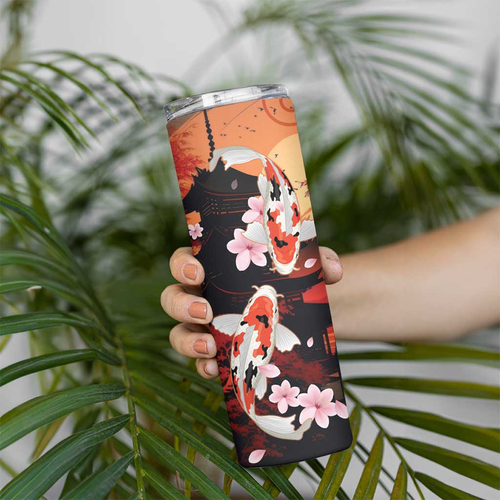 Hawaiian and Japanese Skinny Tumbler Koi Fish With Kanaka Polynesian Tattoo LT14 - Polynesian Pride