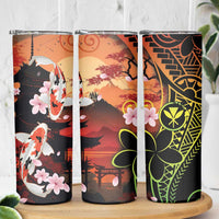 Hawaiian and Japanese Skinny Tumbler Koi Fish With Kanaka Polynesian Tattoo LT14 - Polynesian Pride