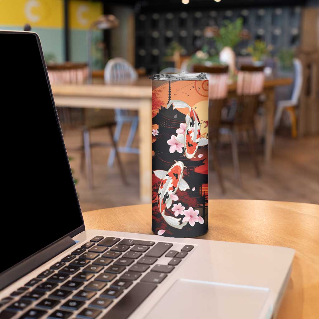 Hawaiian and Japanese Skinny Tumbler Koi Fish With Kanaka Polynesian Tattoo LT14 - Polynesian Pride