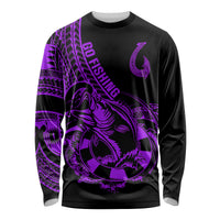polynesia-long-sleeve-shirt-fish-hook-tattoo-go-fishing-polynesian-pattern-purple