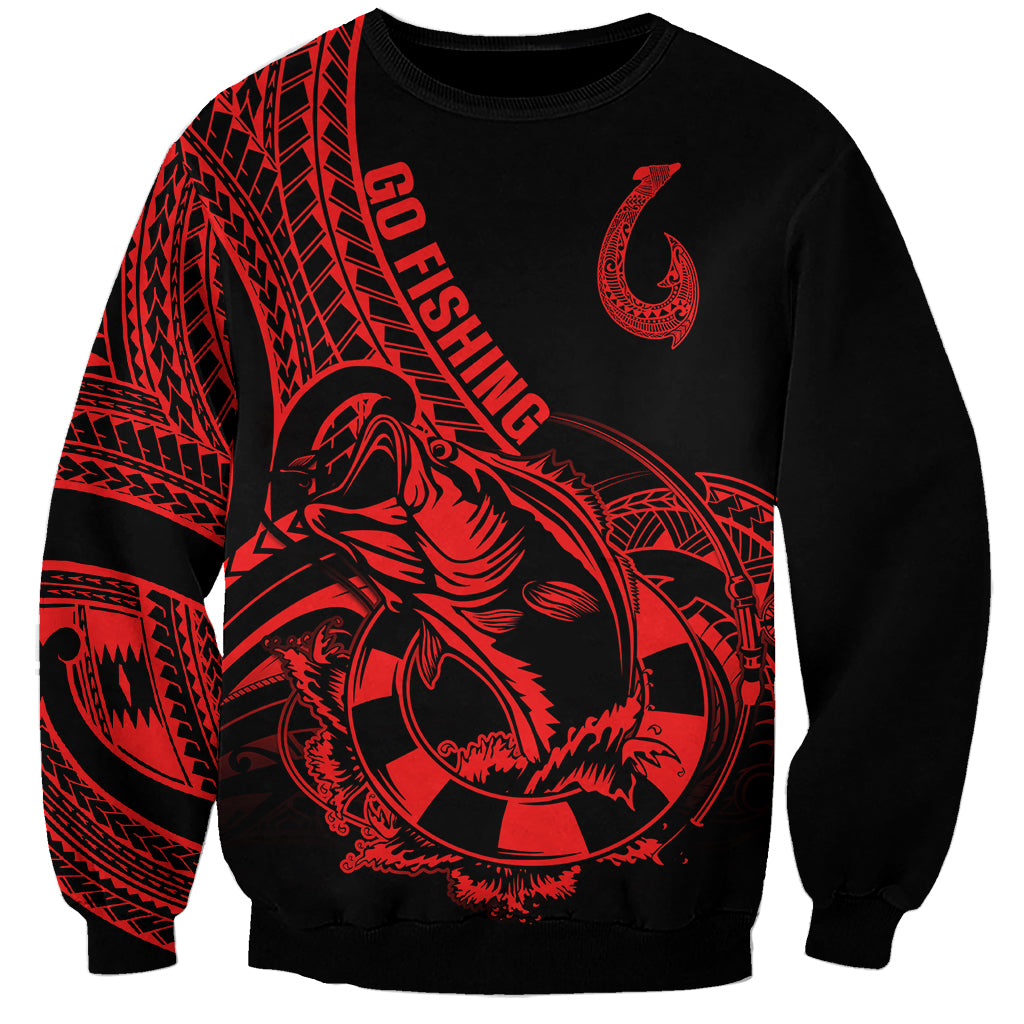 polynesia-sweatshirt-fish-hook-tattoo-go-fishing-polynesian-pattern-red