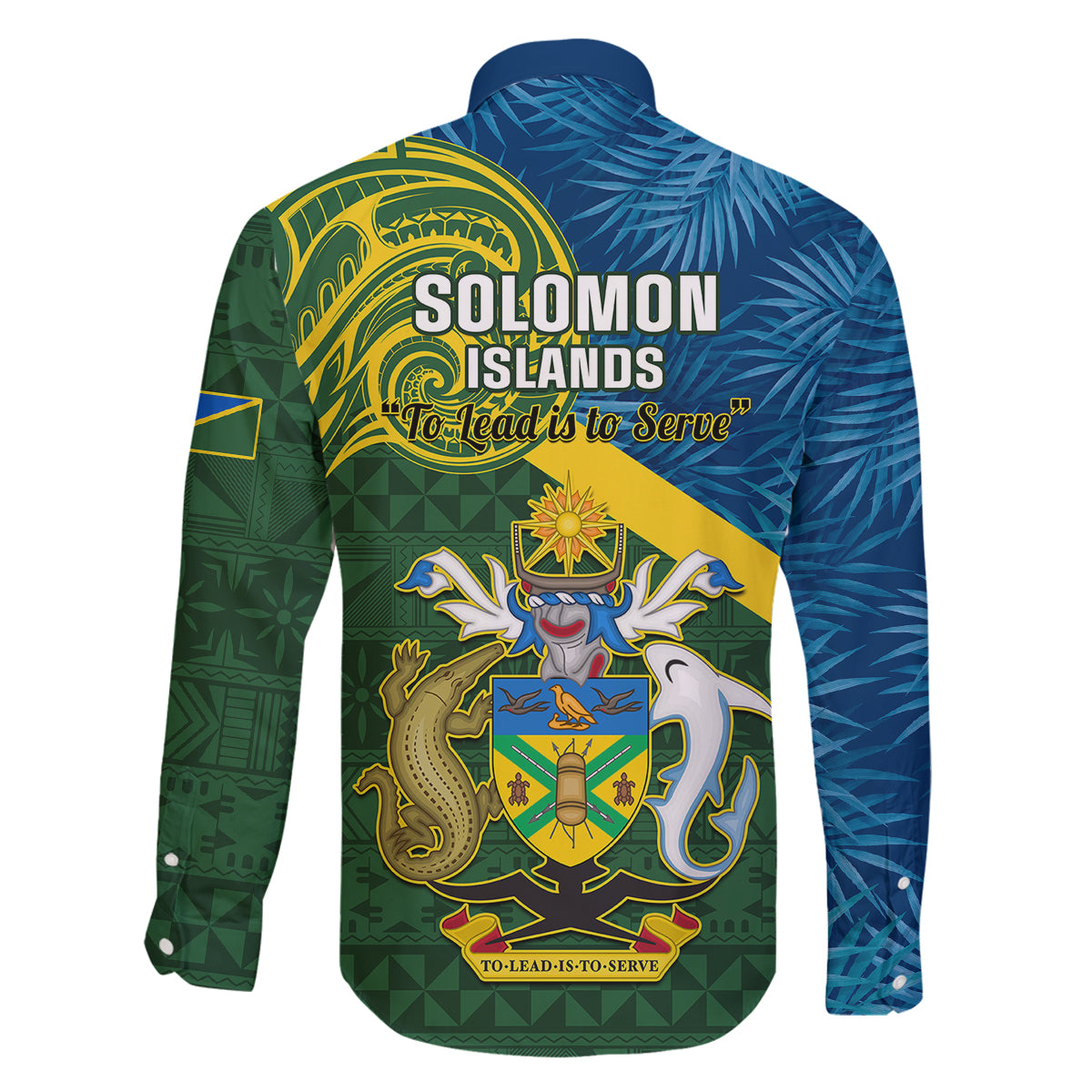 Solomon Islands Family Matching Mermaid Dress and Hawaiian Shirt Tropical Leaves With Melanesian Pattern LT14 - Polynesian Pride