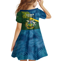 Solomon Islands Family Matching Summer Maxi Dress and Hawaiian Shirt Tropical Leaves With Melanesian Pattern LT14 - Polynesian Pride