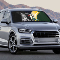 New Zealand and South Africa Rugby Custom Auto Sun Shade Maori Silver Fern Springbok Together LT14 - Polynesian Pride