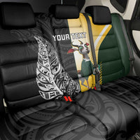 New Zealand and South Africa Rugby Custom Back Car Seat Cover Maori Silver Fern Springbok Together LT14 - Polynesian Pride