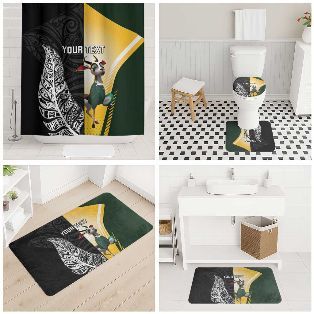New Zealand and South Africa Rugby Custom Bathroom Set Maori Silver Fern Springbok Together LT14 - Polynesian Pride