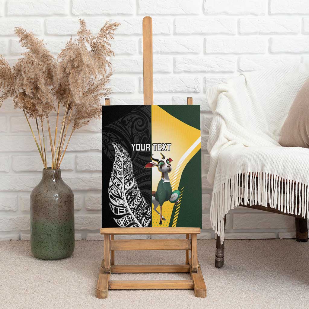 New Zealand and South Africa Rugby Custom Canvas Wall Art Maori Silver Fern Springbok Together LT14 - Polynesian Pride