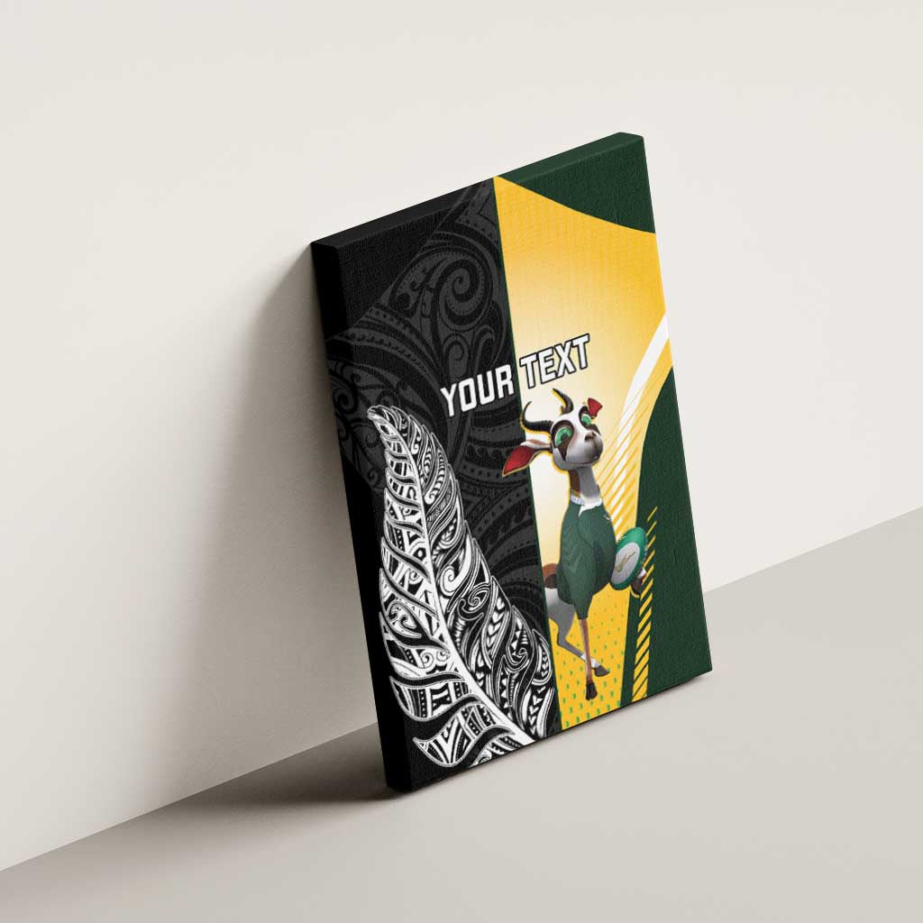 New Zealand and South Africa Rugby Custom Canvas Wall Art Maori Silver Fern Springbok Together LT14 - Polynesian Pride