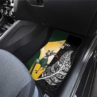 New Zealand and South Africa Rugby Custom Car Mats Maori Silver Fern Springbok Together LT14 - Polynesian Pride