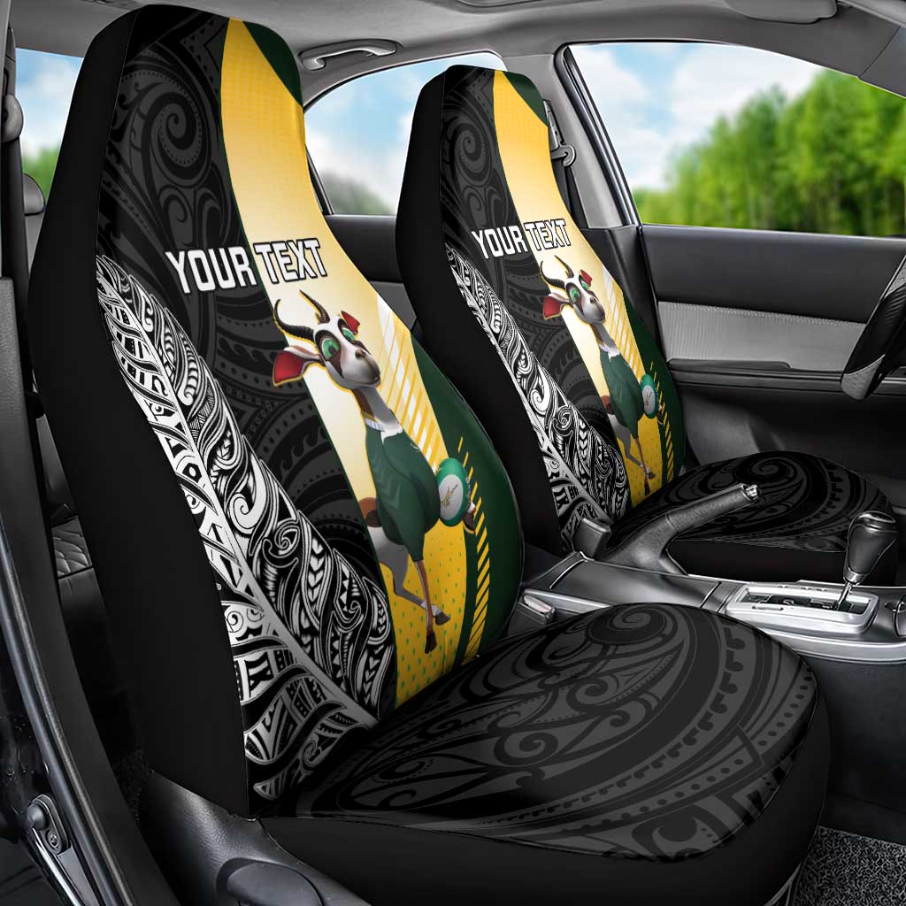 New Zealand and South Africa Rugby Custom Car Seat Cover Maori Silver Fern Springbok Together LT14 - Polynesian Pride