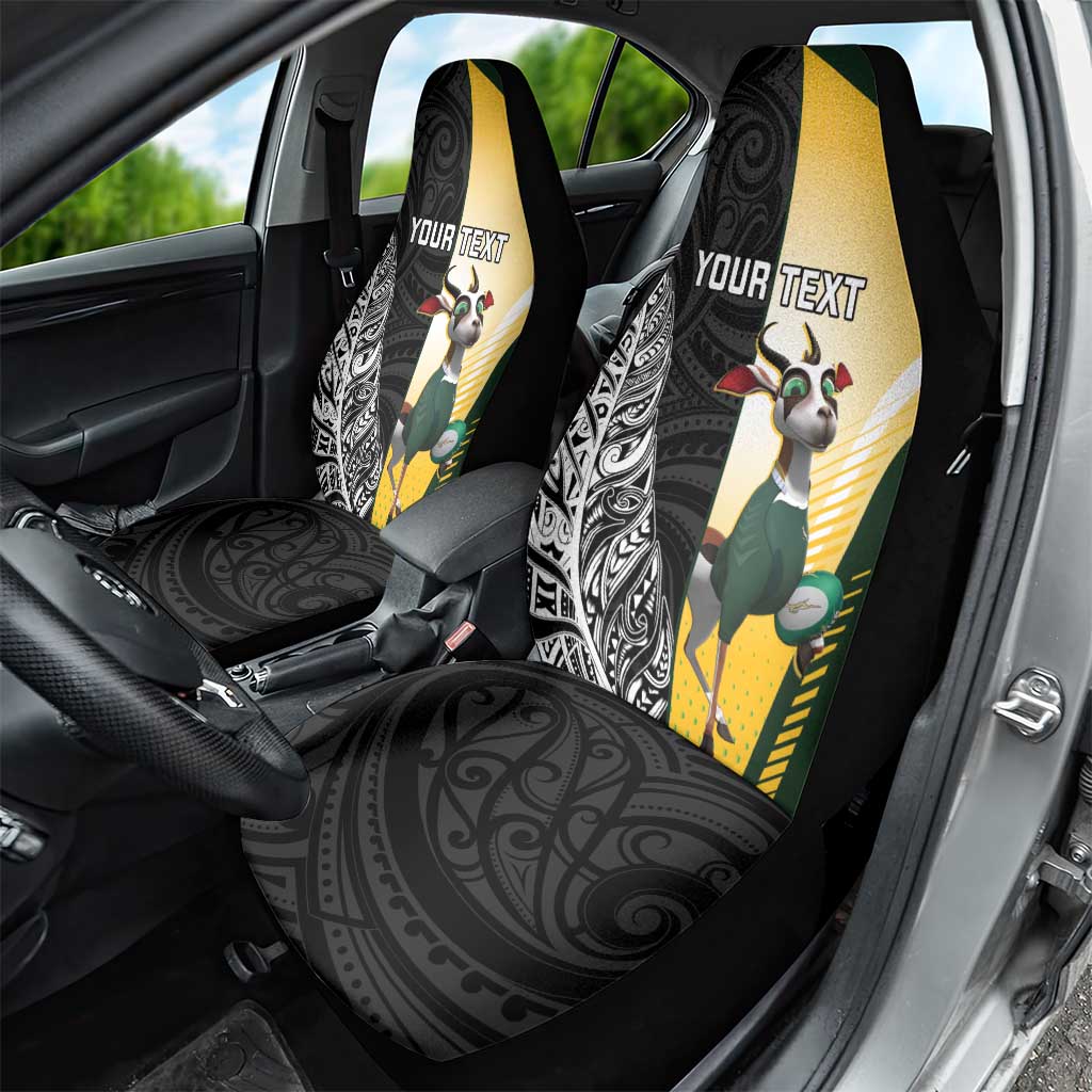 New Zealand and South Africa Rugby Custom Car Seat Cover Maori Silver Fern Springbok Together LT14 - Polynesian Pride