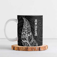 New Zealand and South Africa Rugby Ceramic Mug Maori Silver Fern Springbok Together LT14 Black - Polynesian Pride