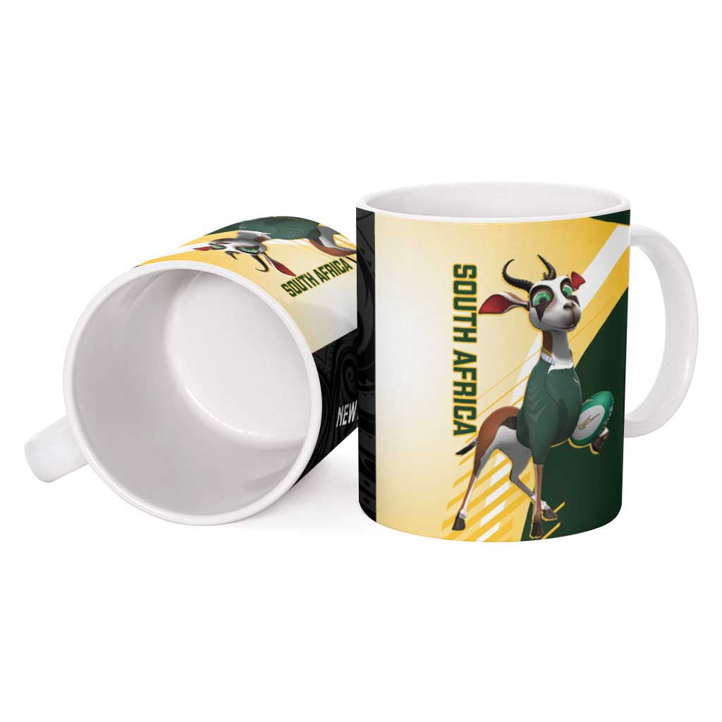 New Zealand and South Africa Rugby Ceramic Mug Maori Silver Fern Springbok Together LT14 - Polynesian Pride