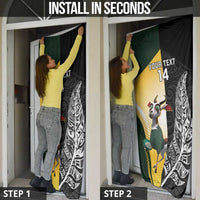 New Zealand and South Africa Rugby Custom Door Cover Maori Silver Fern Springbok Together LT14 - Polynesian Pride