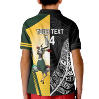 New Zealand and South Africa Rugby Custom Kid Polo Shirt Maori Silver Fern Springbok Together LT14 - Polynesian Pride