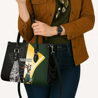 New Zealand and South Africa Rugby Custom Leather Bag Maori Silver Fern Springbok Together LT14 - Polynesian Pride