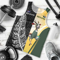 New Zealand and South Africa Rugby Custom Men Tank Top Maori Silver Fern Springbok Together LT14 - Polynesian Pride