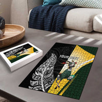 New Zealand and South Africa Rugby Custom Puzzle Maori Silver Fern Springbok Together LT14 - Polynesian Pride
