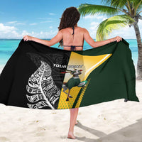 New Zealand and South Africa Rugby Custom Sarong Maori Silver Fern Springbok Together LT14 - Polynesian Pride