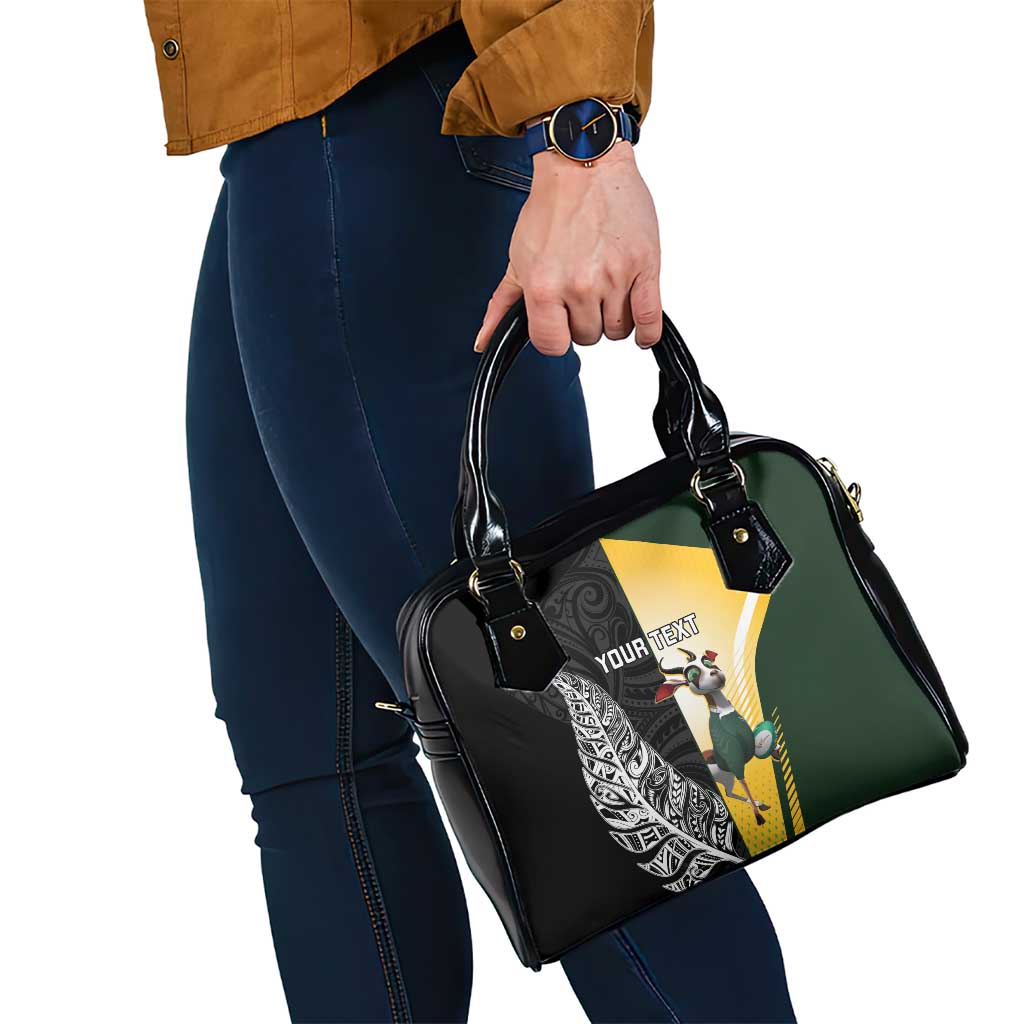 New Zealand and South Africa Rugby Custom Shoulder Handbag Maori Silver Fern Springbok Together LT14 - Polynesian Pride