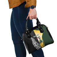 New Zealand and South Africa Rugby Custom Shoulder Handbag Maori Silver Fern Springbok Together LT14 - Polynesian Pride