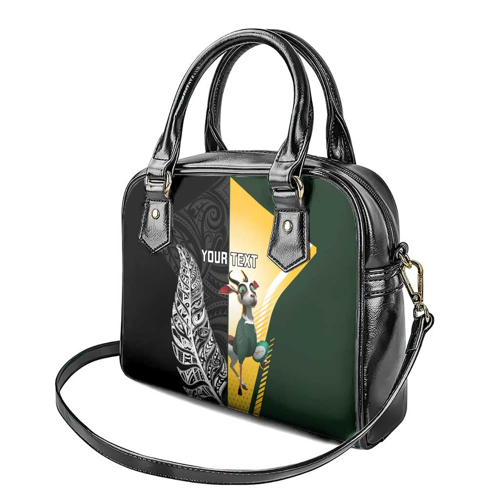 New Zealand and South Africa Rugby Custom Shoulder Handbag Maori Silver Fern Springbok Together LT14 - Polynesian Pride