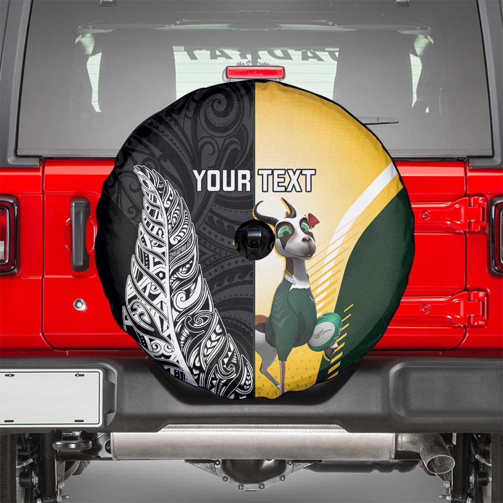 New Zealand and South Africa Rugby Custom Spare Tire Cover Maori Silver Fern Springbok Together LT14 - Polynesian Pride