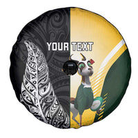 New Zealand and South Africa Rugby Custom Spare Tire Cover Maori Silver Fern Springbok Together LT14 - Polynesian Pride