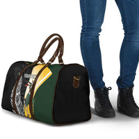 New Zealand and South Africa Rugby Custom Travel Bag Maori Silver Fern Springbok Together LT14 - Polynesian Pride