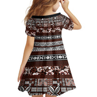 Bula Fiji Family Matching Short Sleeve Bodycon Dress and Hawaiian Shirt Fijian Tapa Masi With Hibiscus Flowers LT14 - Polynesian Pride