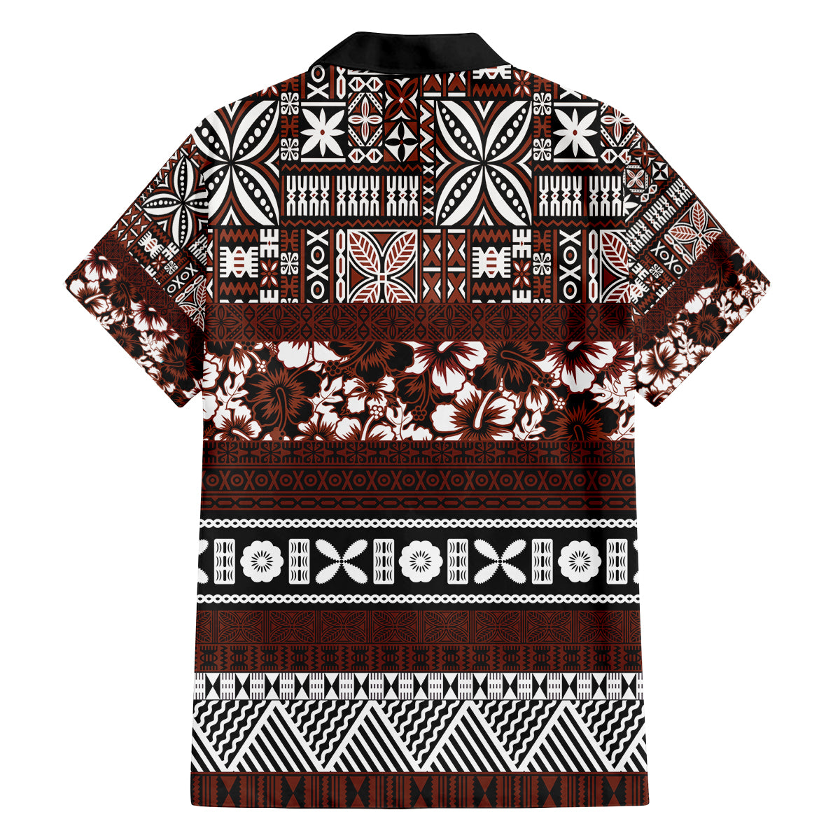 Bula Fiji Family Matching Tank Maxi Dress and Hawaiian Shirt Fijian Tapa Masi With Hibiscus Flowers LT14 - Polynesian Pride